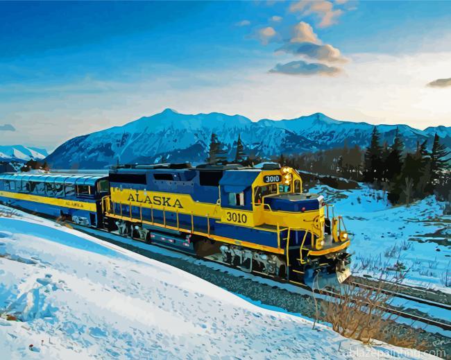 The Alaska Railroad Train Paint By Numbers.jpg