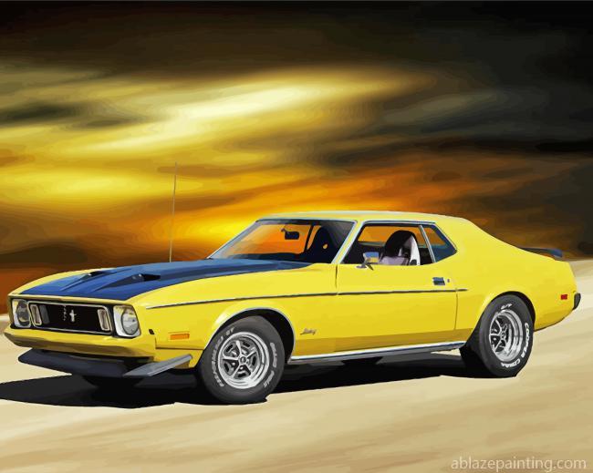 Yellow 1973 Mustang Paint By Numbers.jpg