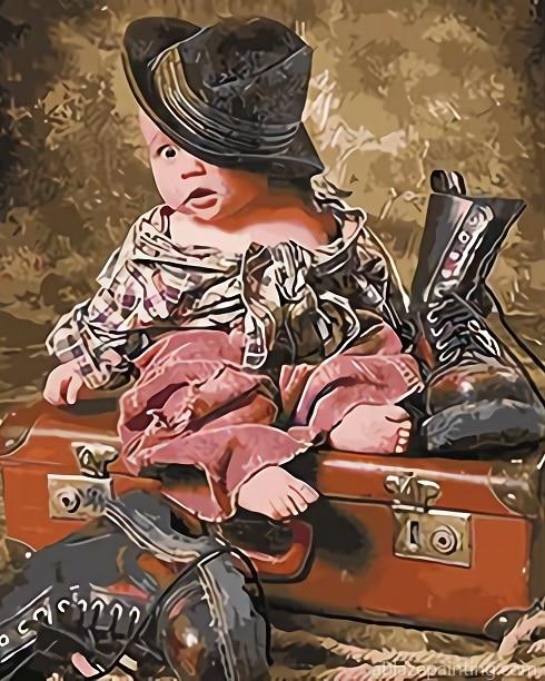 Cute Baby In Large Clothes People Paint By Numbers.jpg