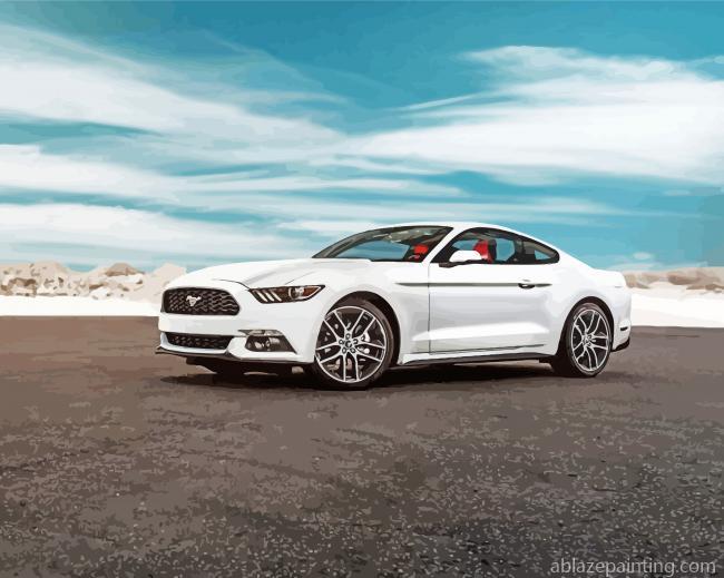 White Ford Mustang Paint By Numbers.jpg