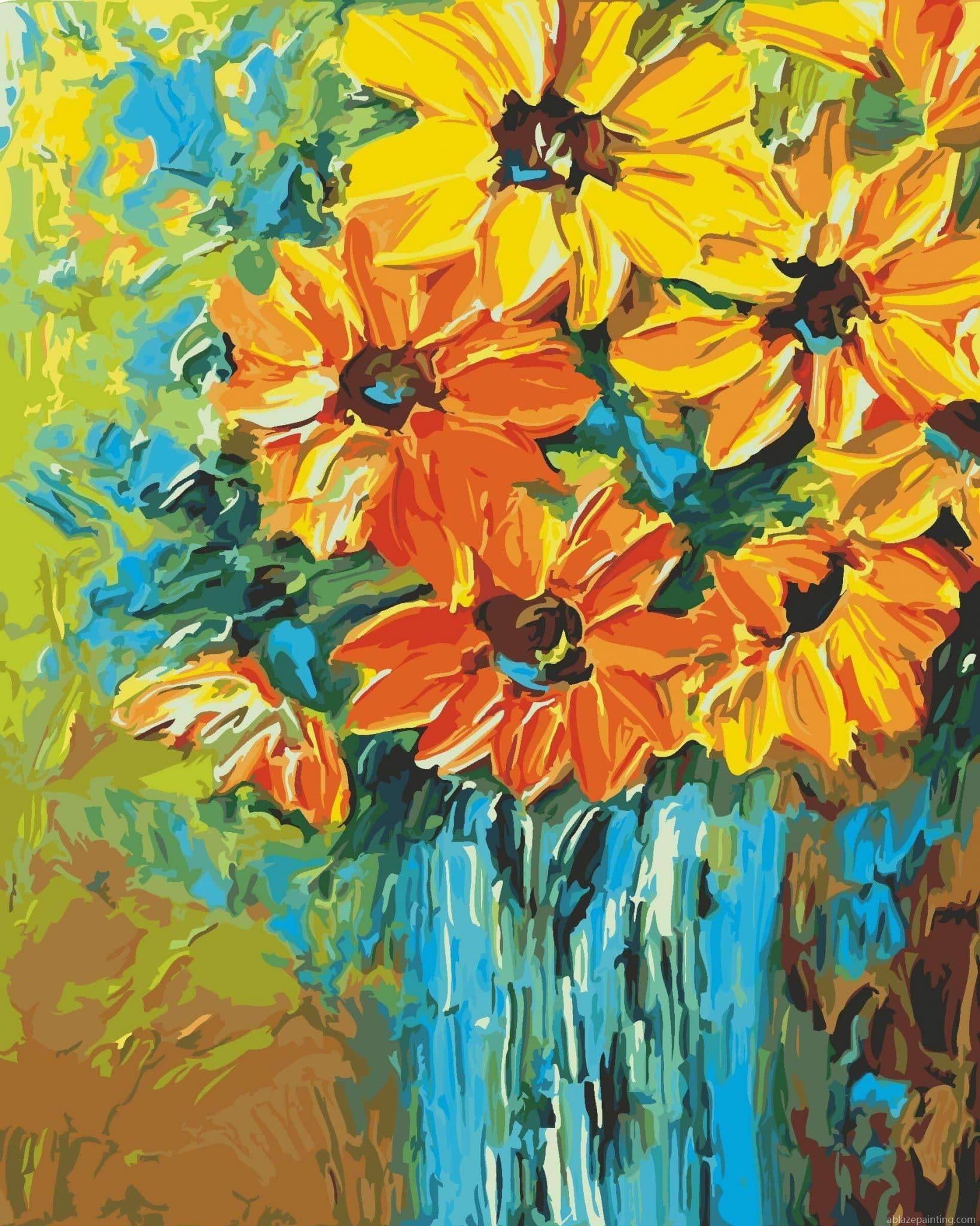 Yellow Sunflower Flowers Paint By Numbers.jpg