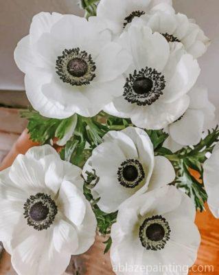 White Anemone Plants Paint By Numbers.jpg