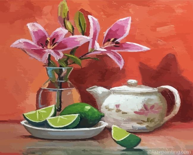 Pink Lilies Art Paint By Numbers.jpg