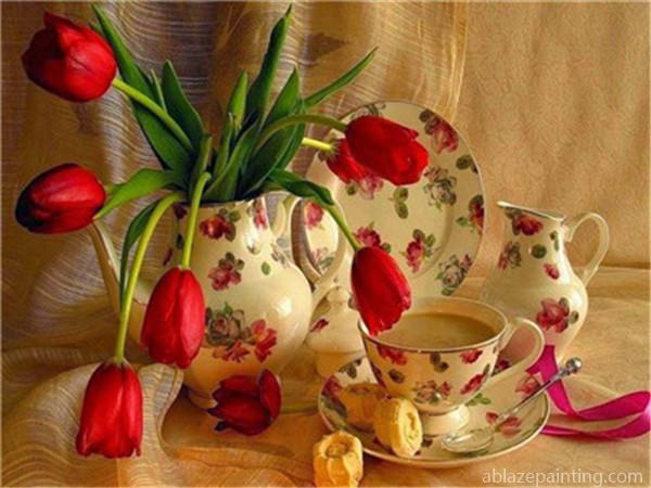 Red Tulips And Coffee Cup Paint By Numbers.jpg