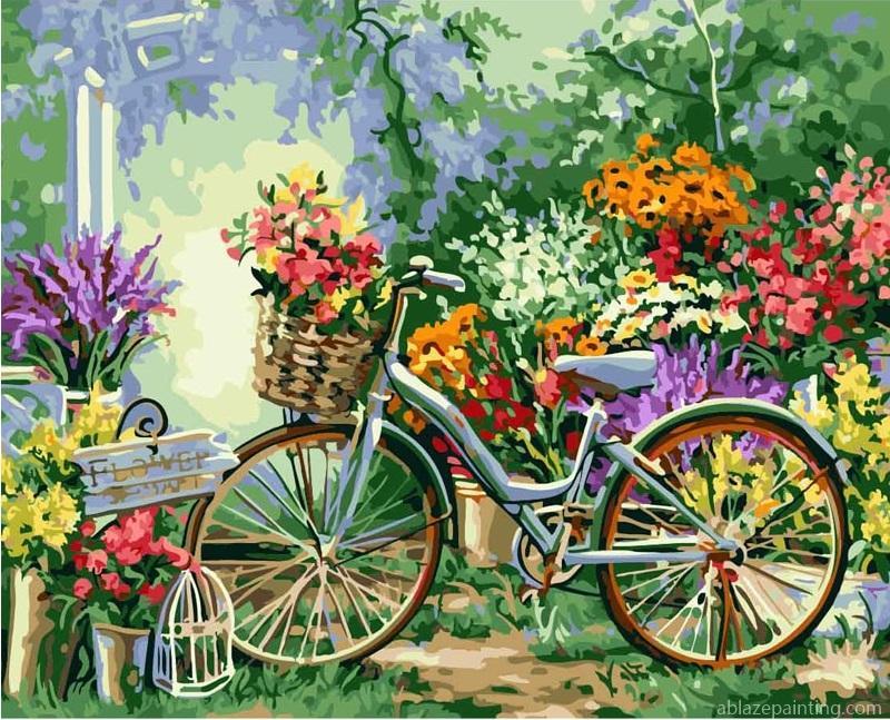 Bicycle And Flowers Paint By Numbers.jpg