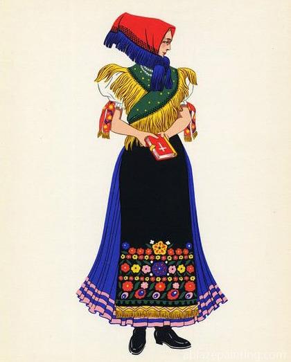 Hungarian Woman Costume People Paint By Numbers.jpg