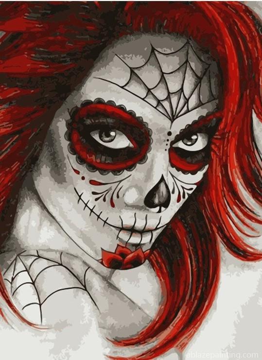 Scary Girl With Red Hair People Paint By Numbers.jpg