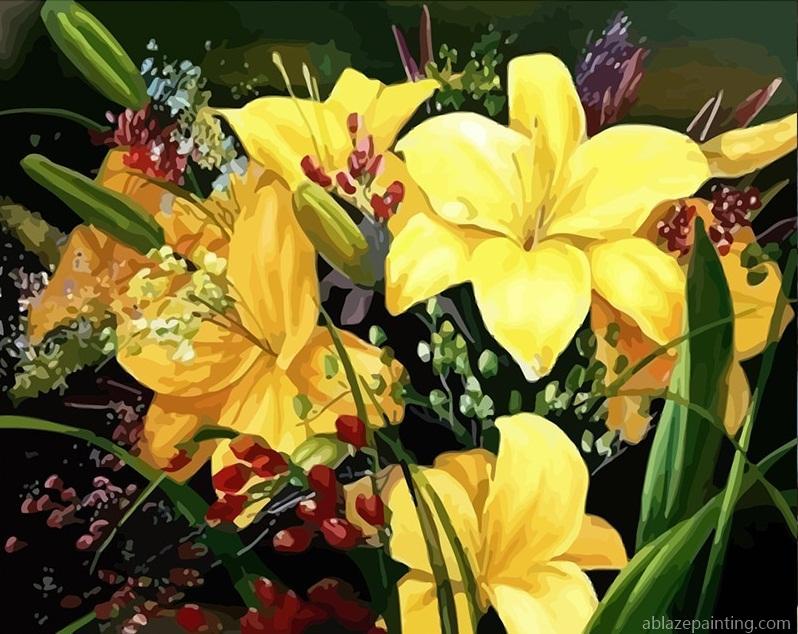 Yellow Lily Flowers Paint By Numbers.jpg
