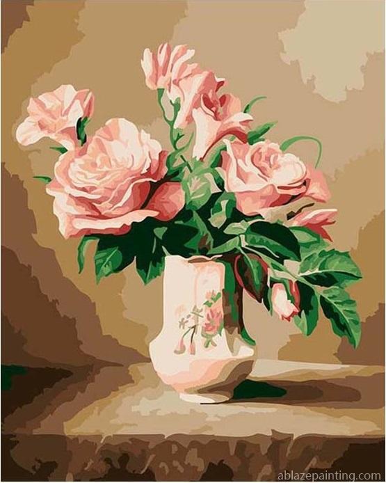 Pink Flowers Vase Paint By Numbers.jpg