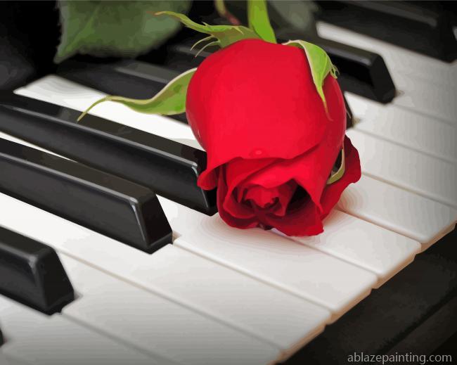 Aesthetic Piano And Red Rose Paint By Numbers.jpg