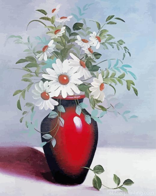 White Daisy Flowers Paint By Numbers.jpg