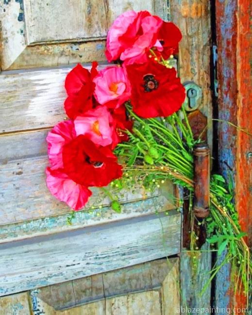 Beautiful Old Door And Flowers New Paint By Numbers.jpg