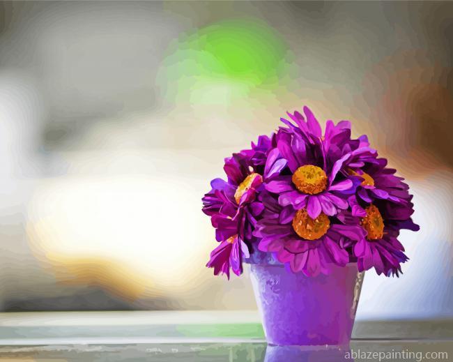 Cute Small Purple Flowers Paint By Numbers.jpg