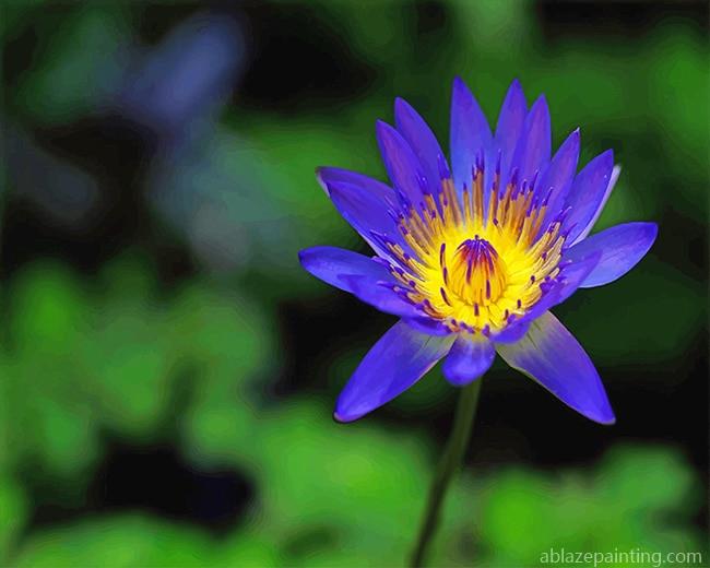 Blue Yellow Lotus Flower New Paint By Numbers.jpg