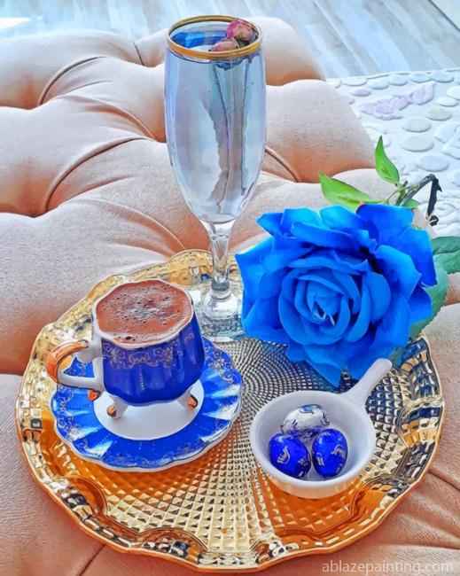 Aesthetic Coffee And Blue Rose Paint By Numbers.jpg