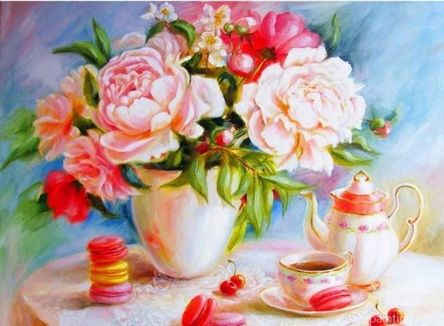 Roses Vase With Tea Paint By Numbers.jpg