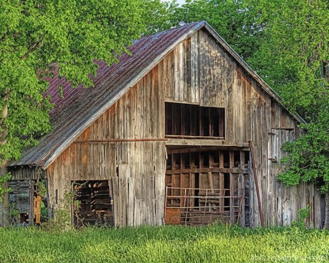 The Old Barn In Denton Texas Paint By Numbers.jpg