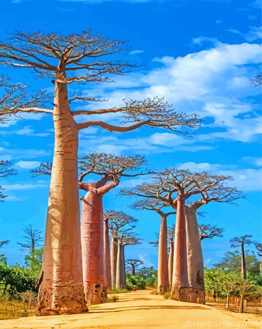 Madagascar Baobabs Trees Paint By Numbers.jpg