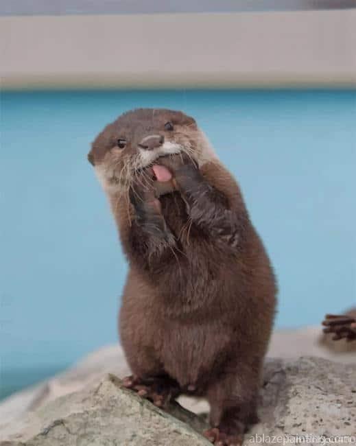 Funny Asian Small Clawed Otter Paint By Numbers.jpg
