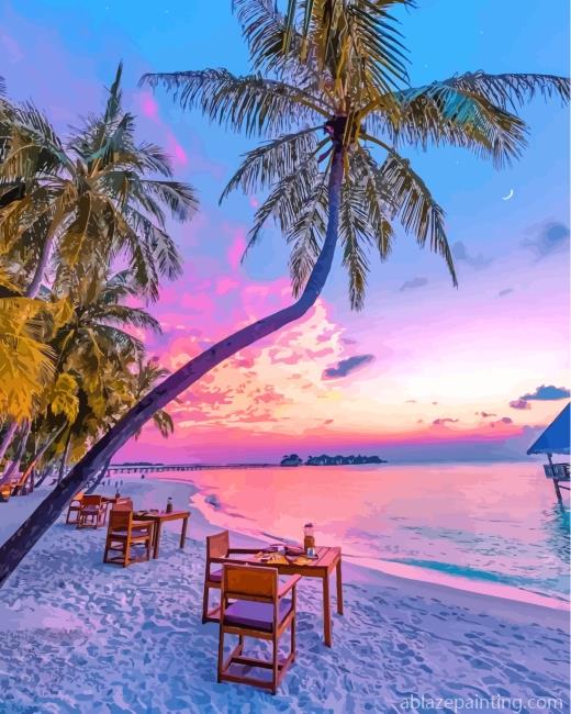 Maldives Sunset Paint By Numbers.jpg