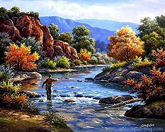Big Running River Landscape Paint By Numbers.jpg
