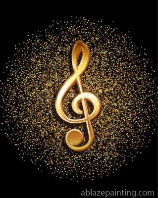 Golden Music Symbol Paint By Numbers.jpg