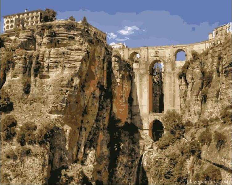 Arch Bridge In Ronda Spain Landscape Paint By Numbers.jpg