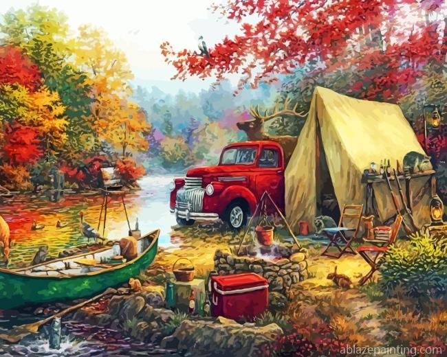 Outdoor Camp By River Paint By Numbers.jpg