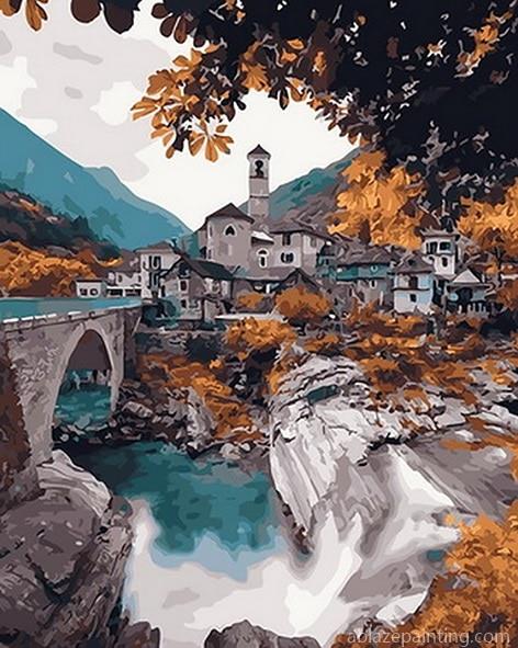 Village By The River Landscape Paint By Numbers.jpg