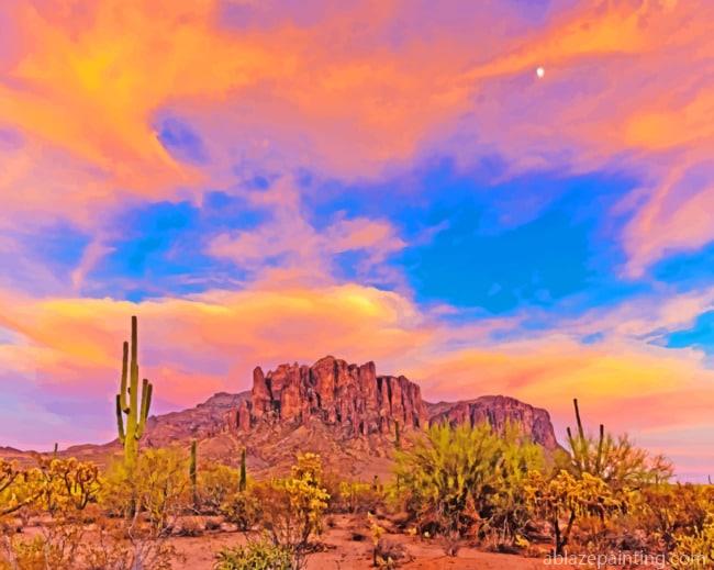 Arizona Desert Sunset Landscapes Paint By Numbers.jpg