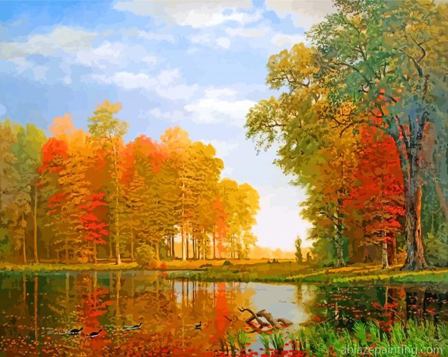 Albert Bierstadt Autumn Woods Paint By Numbers.jpg