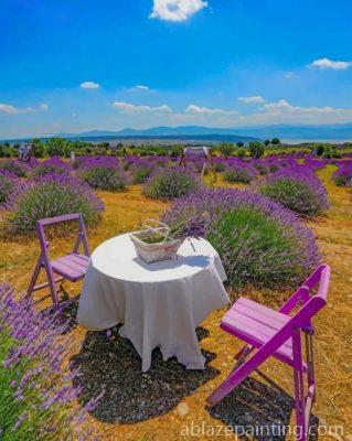 Picnic In Lavender Field Paint By Numbers.jpg