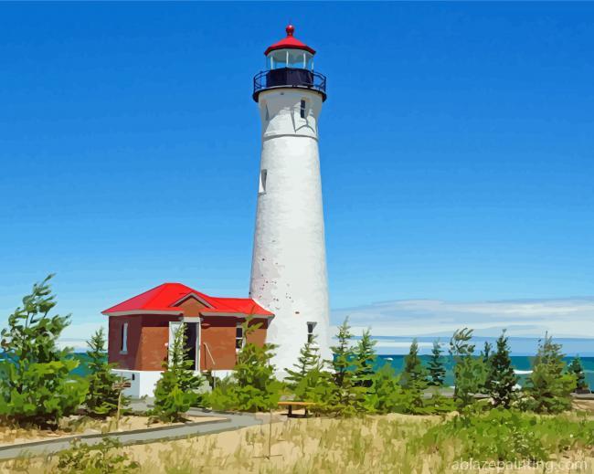 The Crisp Point Lighthouse Landscape Paint By Numbers.jpg