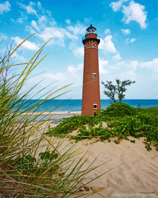Michigan Little Sable Point Lighthouse Paint By Numbers.jpg
