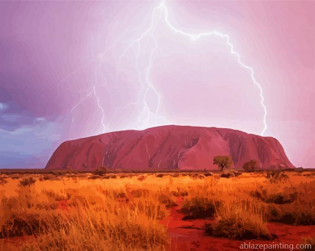 Uluru National Park And Lightning Paint By Numbers.jpg