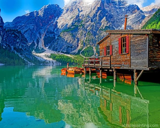 Lago Di Braies Italian Lake Nature Paint By Numbers.jpg