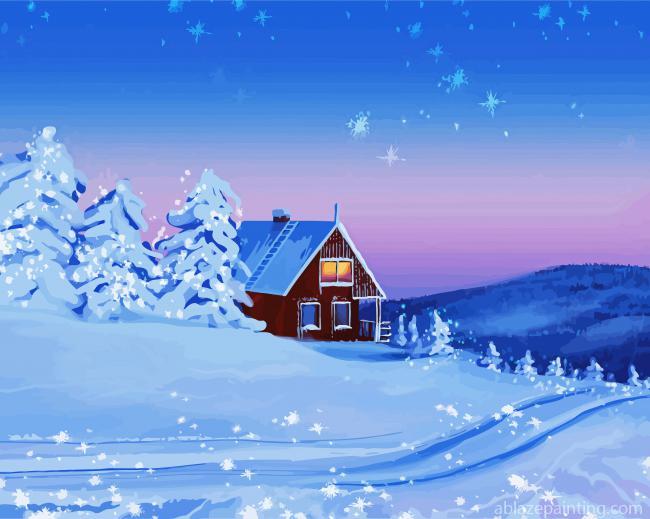 House Snow Winter Paint By Numbers.jpg