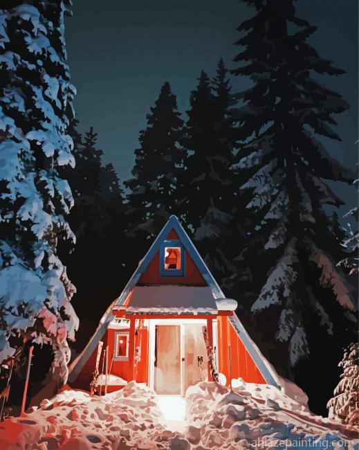 Aesthetic Snow Cottage Paint By Numbers.jpg