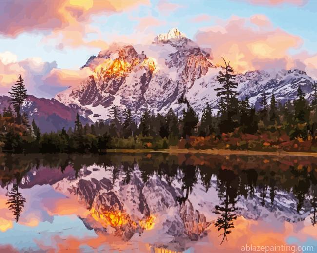 North Cascades National Park Reflection Paint By Numbers.jpg