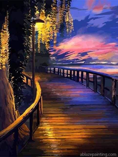 Boardwalk At Sunset Landscape Paint By Numbers.jpg
