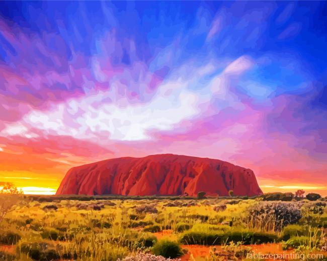 Ayers Rock Uluru At Sunset Paint By Numbers.jpg