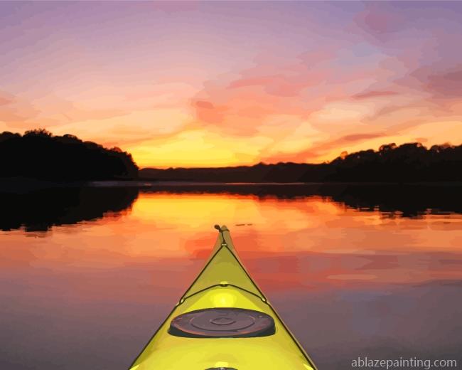 Kayaking At Sunset Paint By Numbers.jpg