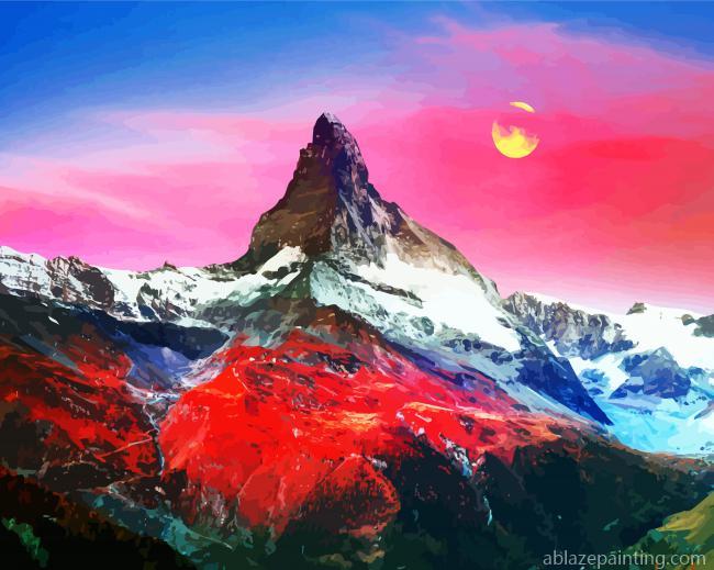 Beautiful Matterhorn Mountains Paint By Numbers.jpg