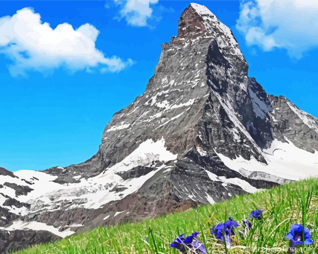 Matterhorn Mountains Landscape Paint By Numbers.jpg