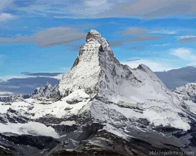 Snowy Mountain Matterhorn Paint By Numbers.jpg