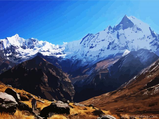 Snowy Annapurna Mountains Paint By Numbers.jpg