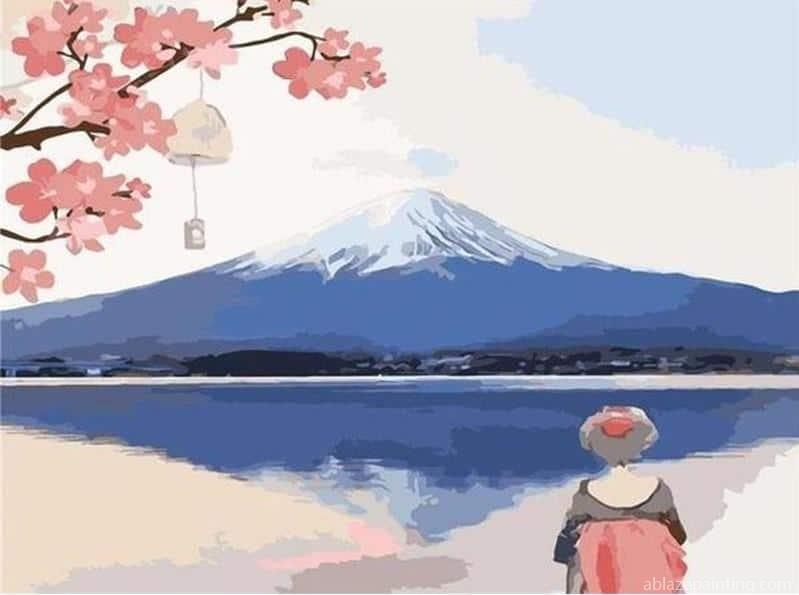 Looking Up At Mount Fuji Landscape Paint By Numbers.jpg