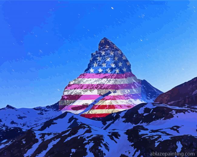 Matterhorn Mountains Usa Flag Paint By Numbers.jpg