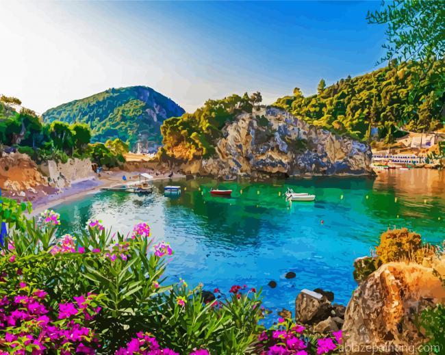 Corfu Island Seascape Paint By Numbers.jpg