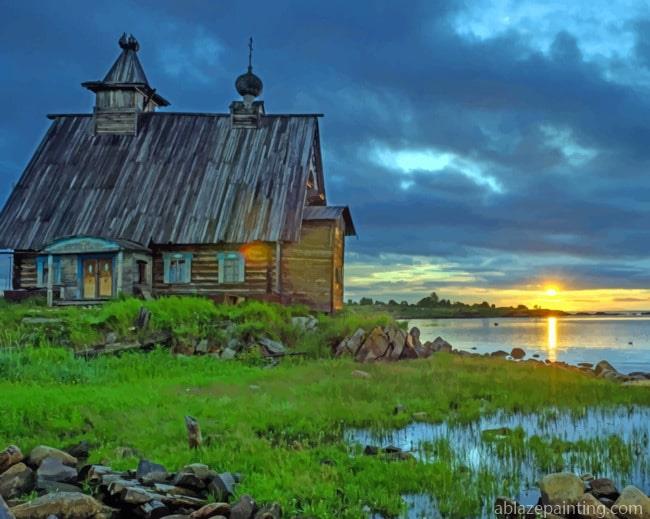 Russian Church And Sunset Landscapes Paint By Numbers.jpg